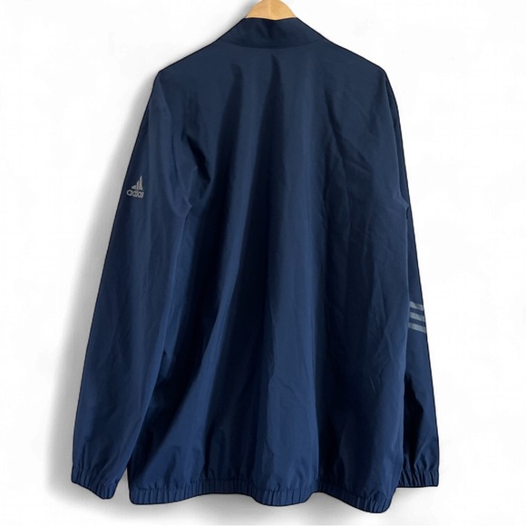 Adidas Blue Windbreaker with Stand-Up Collar - Picture 2 of 2